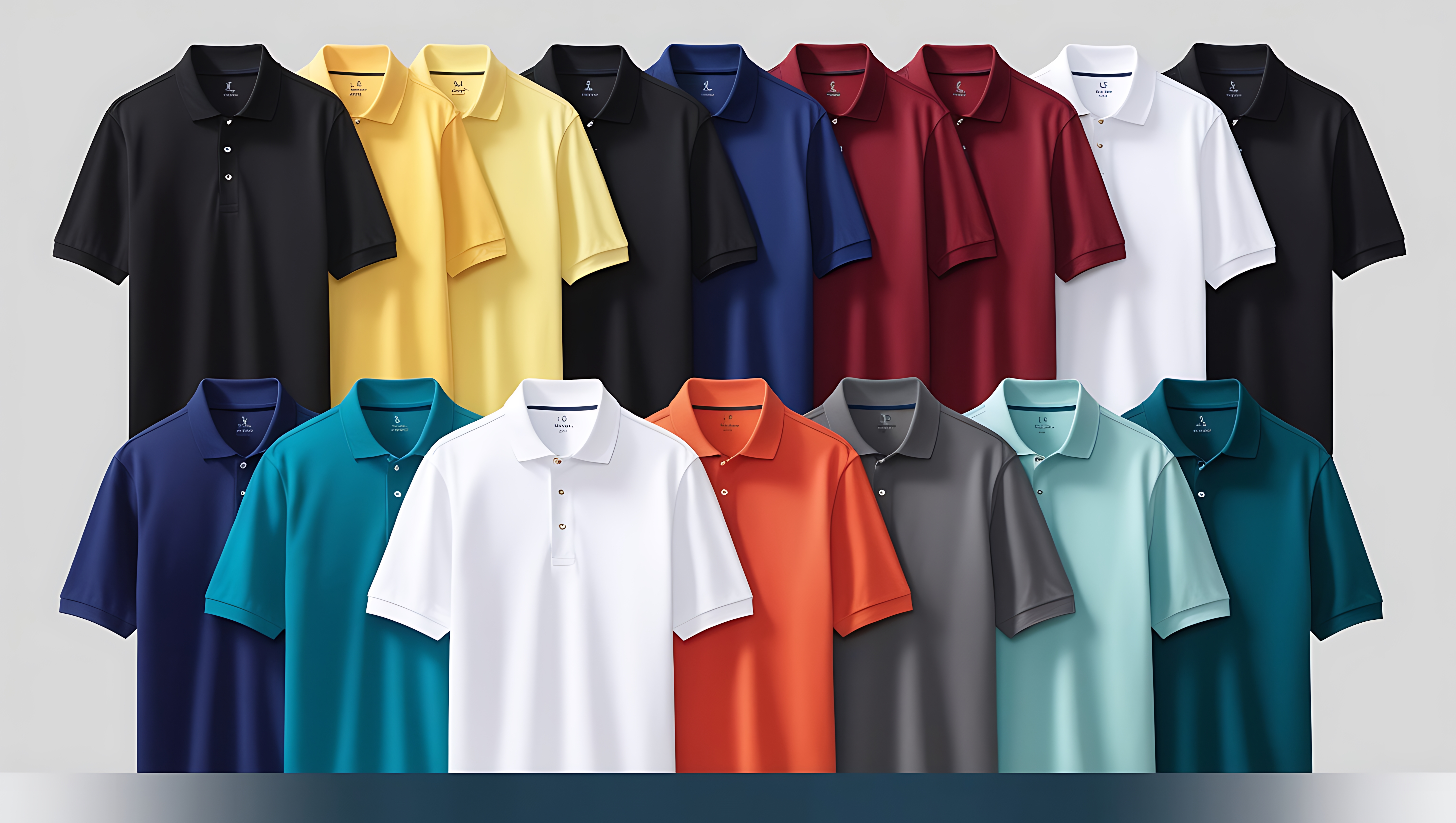 Polo T-Shirt Siyah İnce Pique - GOV-TSP-018